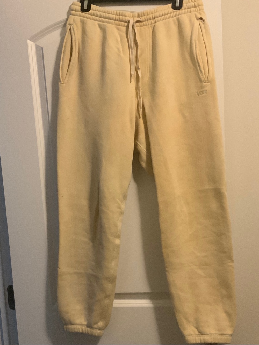 Vans Men's Cream Crew Jogger Sweatpants